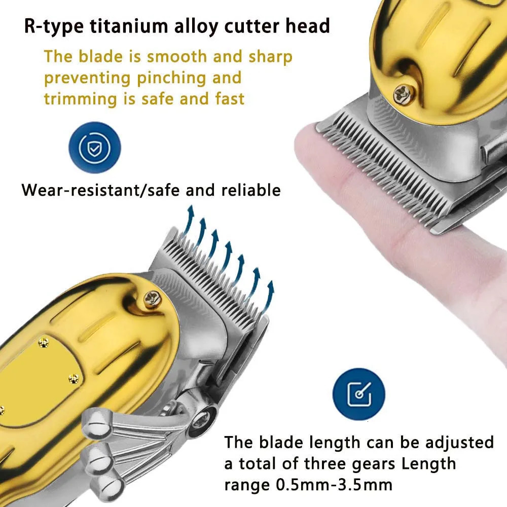 Professional Hair Clippers/Hair Trimmer/Beard Shaver for Men - Cordless Barber Clipper Hair Cutting Kit Haircut Grooming Kit 260129
