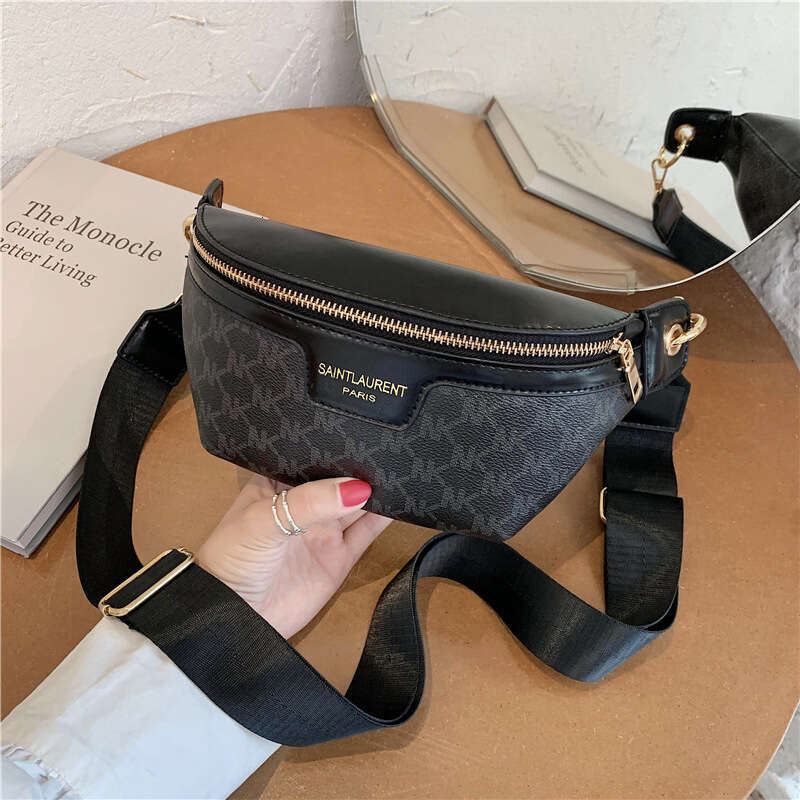 New Fashion Trend Women's Single Shoulder Waist Printed Internet Celebrity Versatile Ins Crossbody Chest Bag
