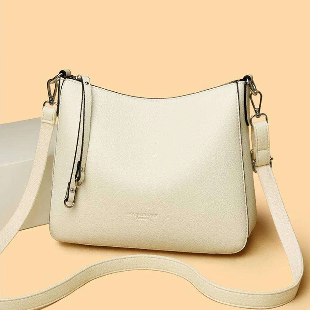 Solid Color PU leather Shoulder Casual Crossbody Bags for Women Zipper Messenger Bag New Luxury Designer Handbag