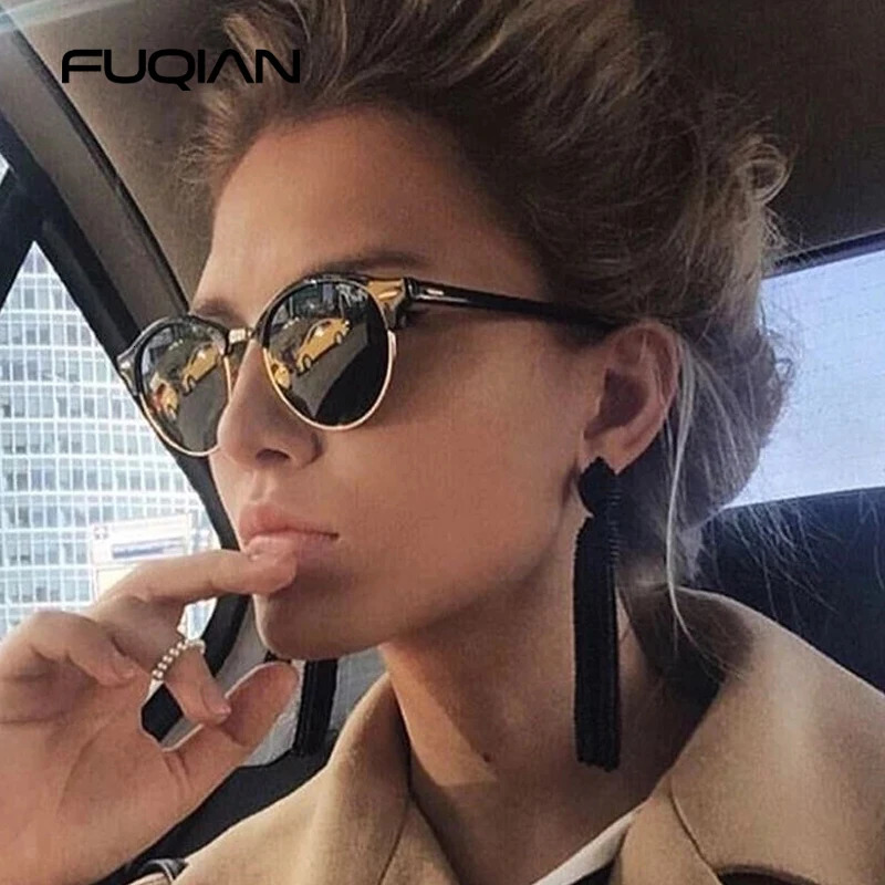 Classic Round Polarized Sunglasses Men Women er Retro Half Frame Sun Glasses Vintage Driving Vacation Eyewear UV400 260128