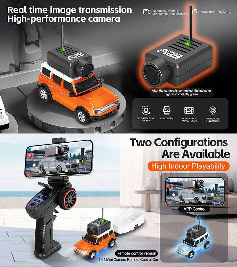 WLtoys 6405 6406-C Remote Camera With FPV View 720P Video APP Control VR Function 2.4G WiFi RC Drift Car 1:64 Scale Y260131