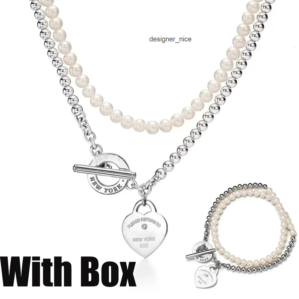 tiffamy and co necklace fashion designer return to pendant jewelry heart shape doubledeck chains with pearl necklaces for women party tiffanies and tiffanyx co TES6