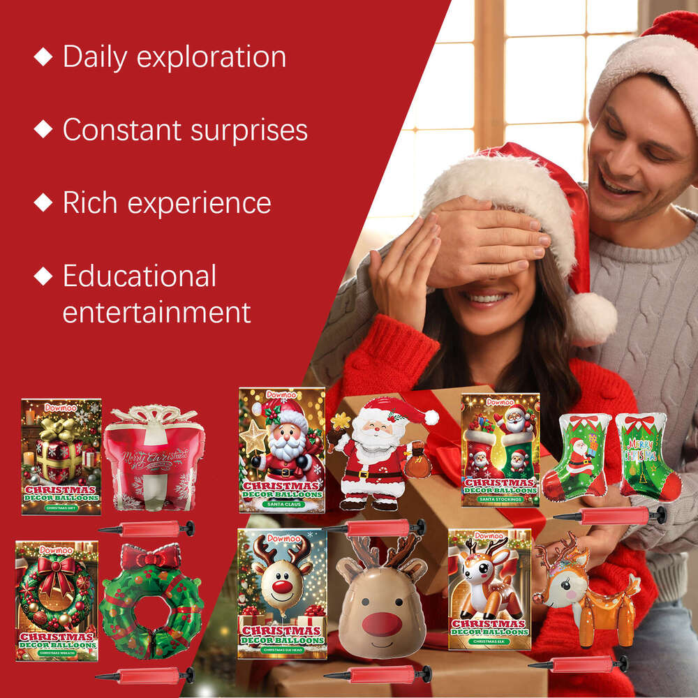 Dowmoo Balloons Balloon Standing Santa Claus Reindeer Christmas Tree Event Atmosphere Decoration S260131 fa2