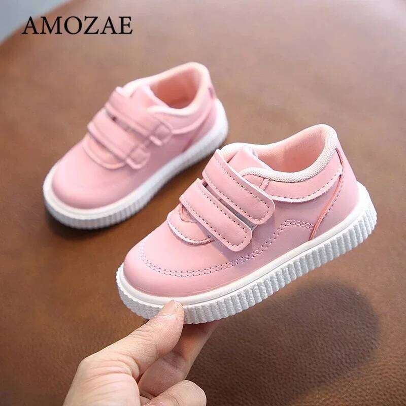 Baby Children's Leather White For Girls Kids Sneakers Boys Sport Flexible Sole Trainers School Running Shoes Y260128