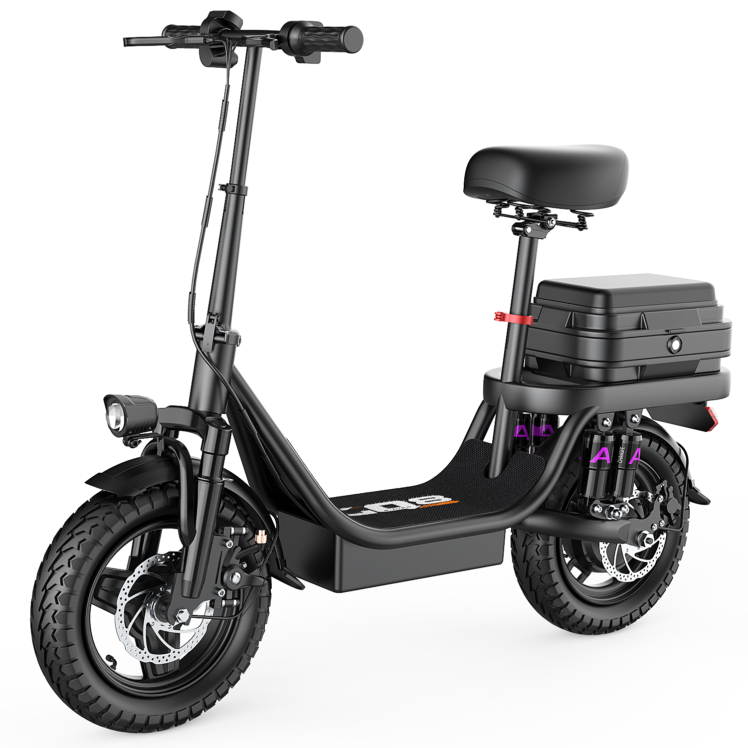 14 inch Adults Electric Scooter with seat GQ8 48V 15AH Commuting Folding E-Scooter 500W 150KG 60km range