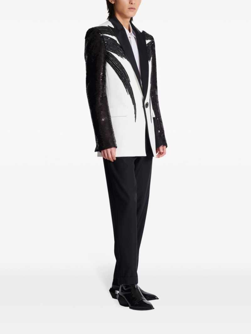 Fashion Mens Suits 2 Pieces Jacket Pants Peaked Lapel Single Breasted Rhinestones Beading Special Occasion Party Customized traje de hombre