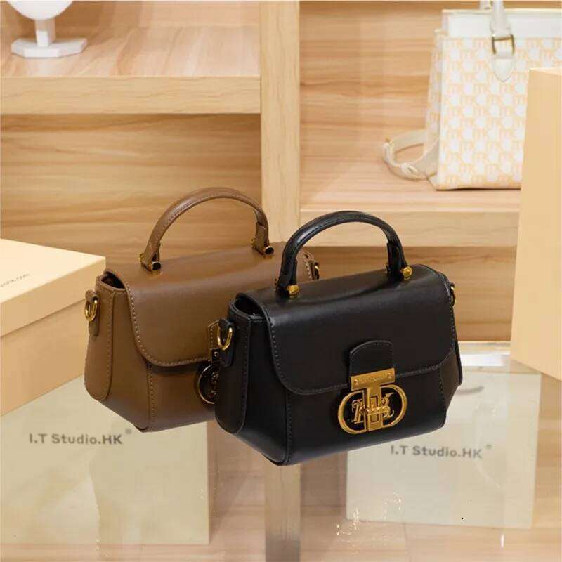 Women's genuine leather handbag, women's 2024 new spring/summer haute couture designer single shoulder crossbody small