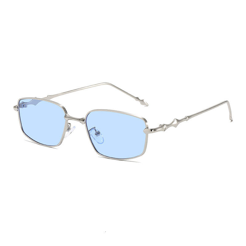 2026 New GM Metal Square Light Blue Women High-end Style Sunglasses for Men UV Protection