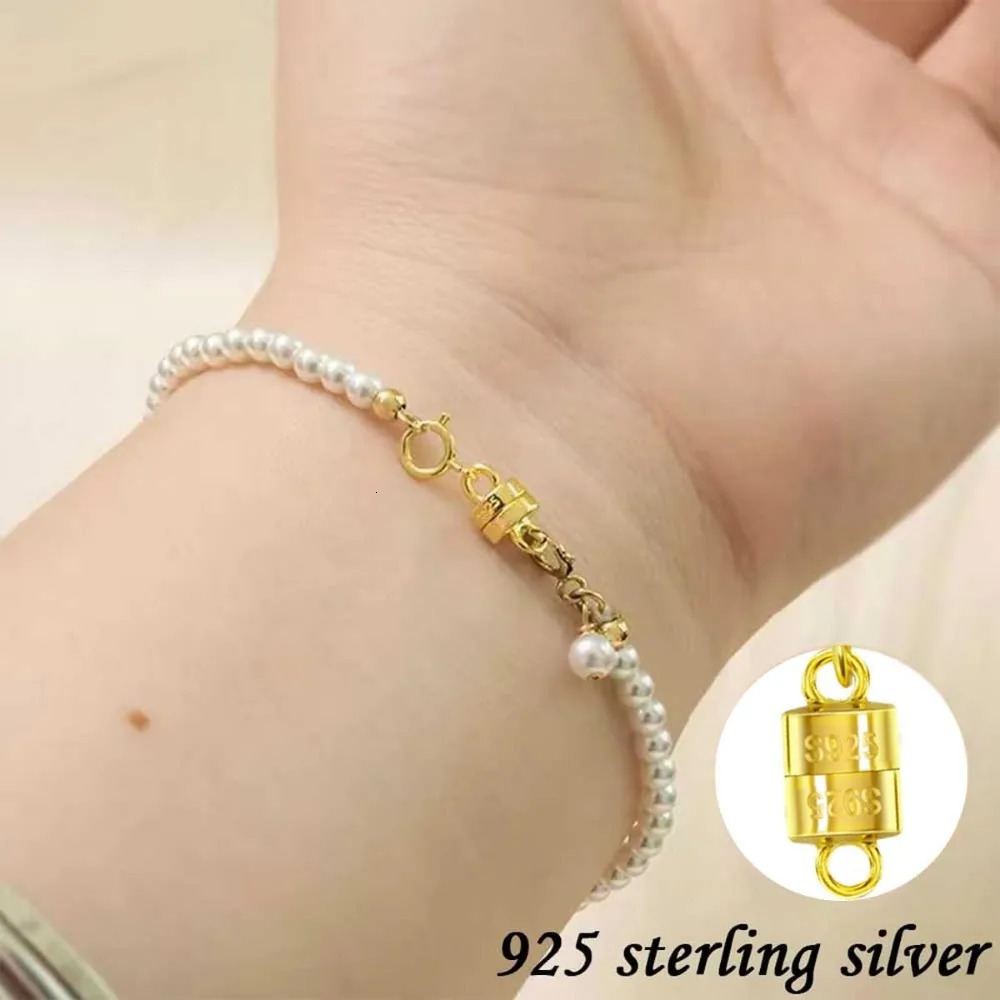 925 Silver Magnetic Necklace Clasps Magnetic Necklace Clasps and Closures for Bracelet Necklace Extender 260124