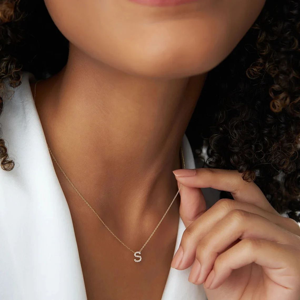 Mini Zircon Letter Choker Necklace for Women Delicate Gold Color Alphabet Charms Pendant Trendy Party Jewelry Gifts 260128