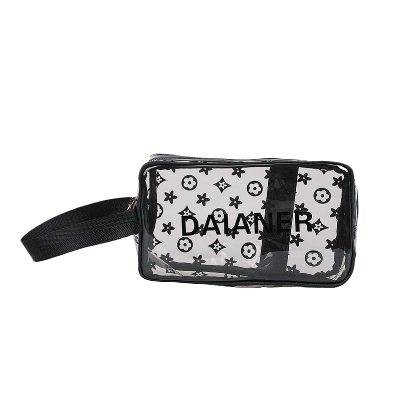 2026 style PVC cosmetic bag for women high-end printed travel storage bag large capacity fashionable and portable toiletries bag