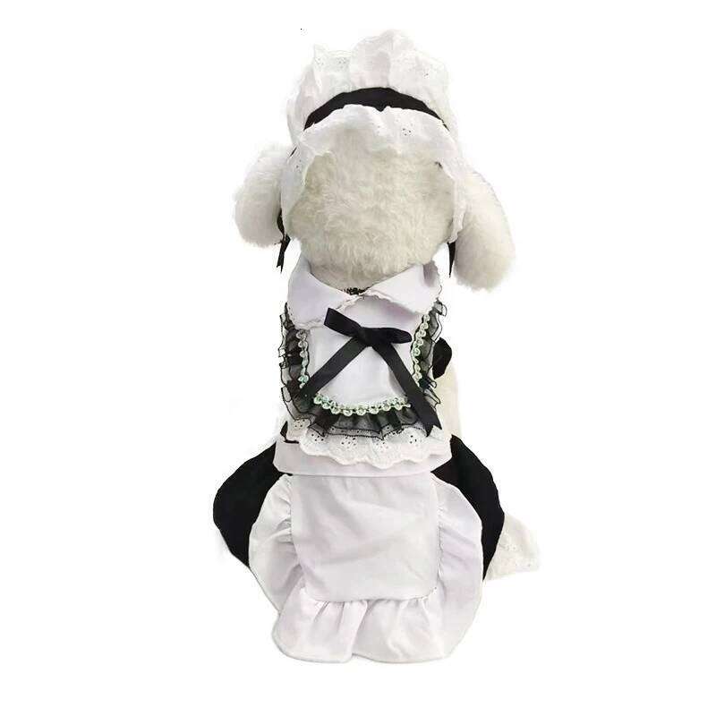 Dog Spring Summer Kitten Puppy Princess Dress Anime Maid Cosplay Costume Lolita Small And Medium Sized Dogs Pet Clothes H260129