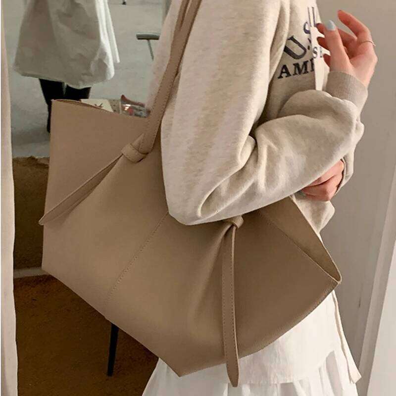 Autumn New Branded Big Tote Bag Set For Women PU Pure Color Large Capacity Shoulder Shoppers Designer Handbags XJ260130