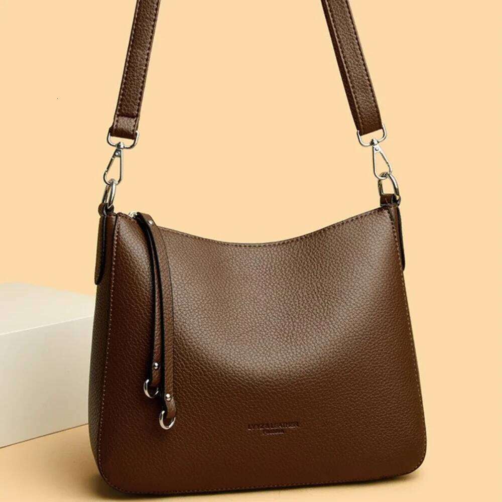 Solid Color PU leather Shoulder Casual Crossbody Bags for Women Zipper Messenger Bag New Luxury Designer Handbag