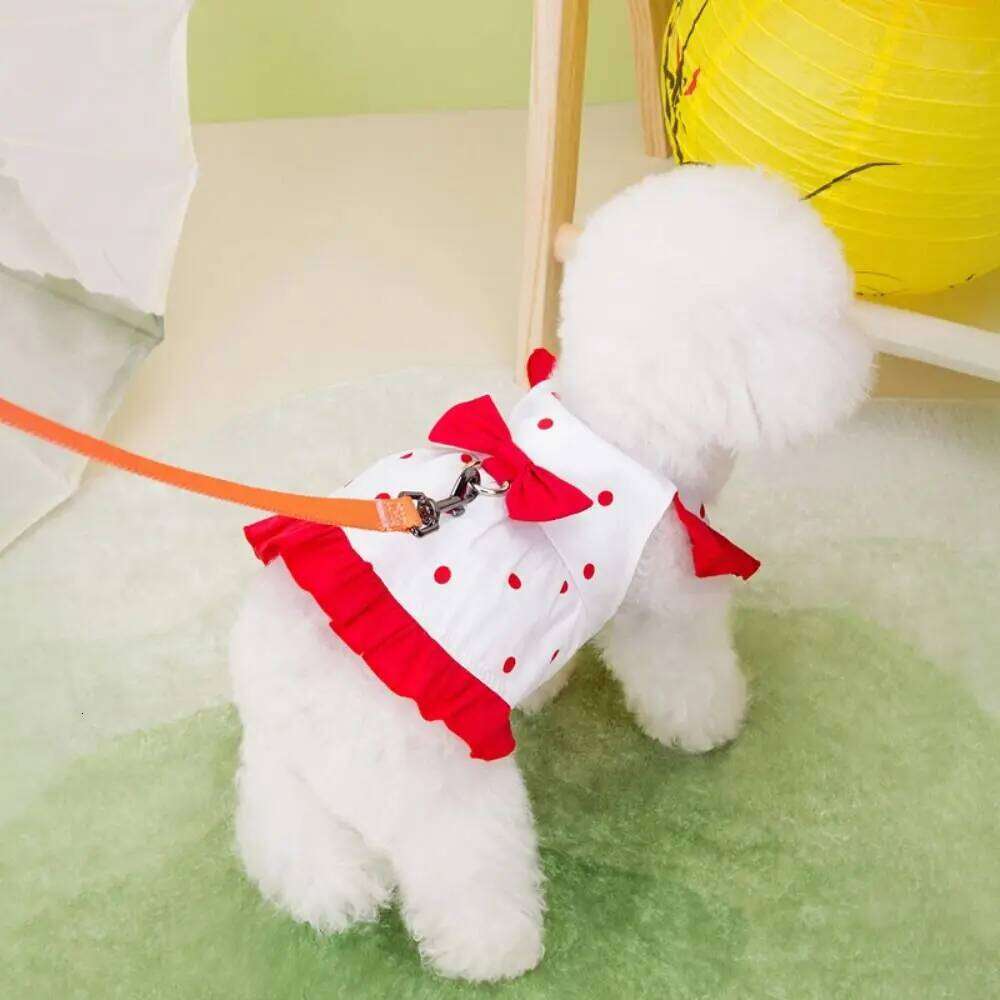 Comfortable Cute Dog Princess Dress Soft Breathable Pet Skirt Thin Design Cat Vest Harness Spring Summer H260130