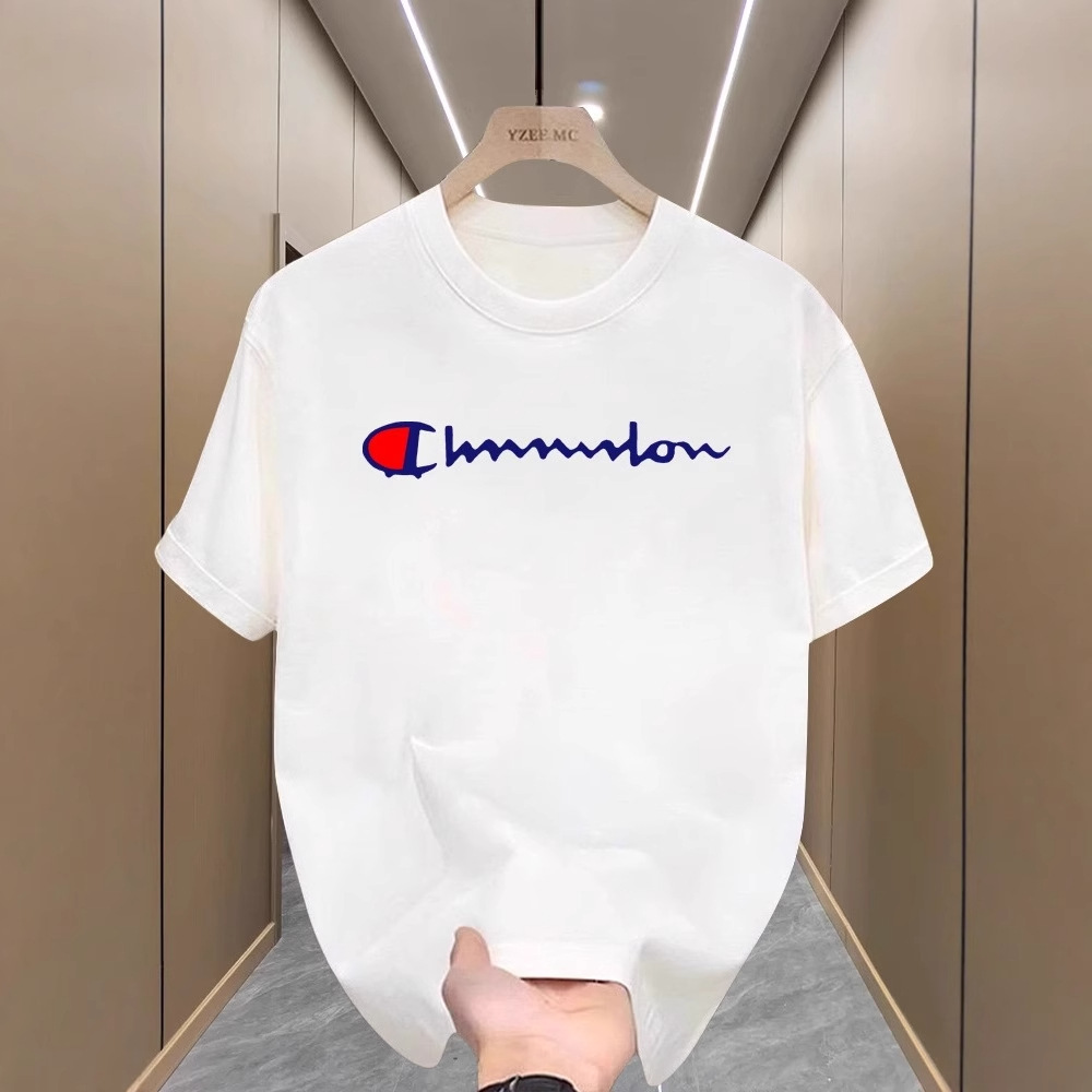 2026 Summer Cotton Short Sleeve T-Shirt Loose Minimalist Print Creative Versatile Comfortable Top