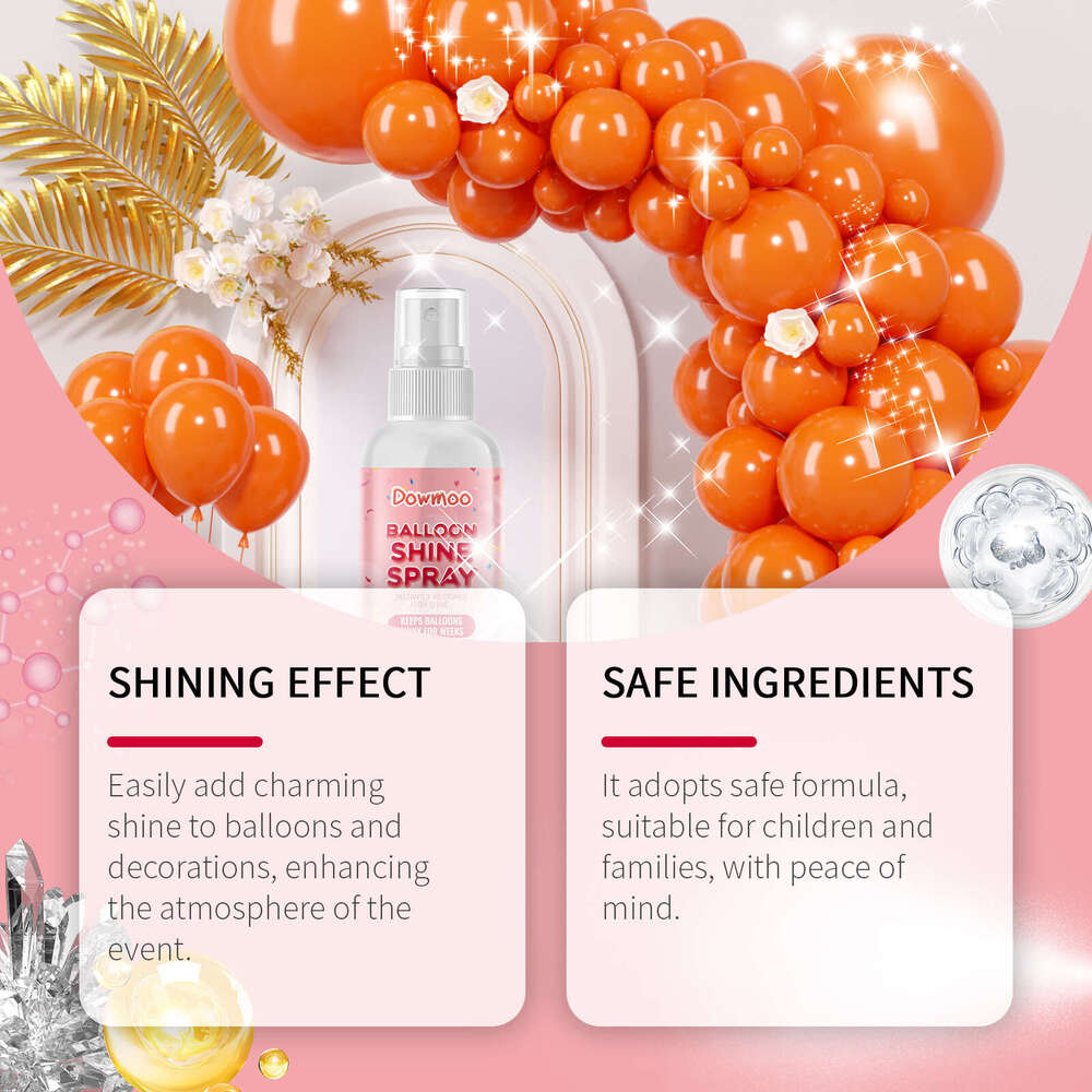 Dowmoo Sparkling Light Up Party Atmosphere Decoration Easy to Apply Glossy Latex Balloon Spray S260131