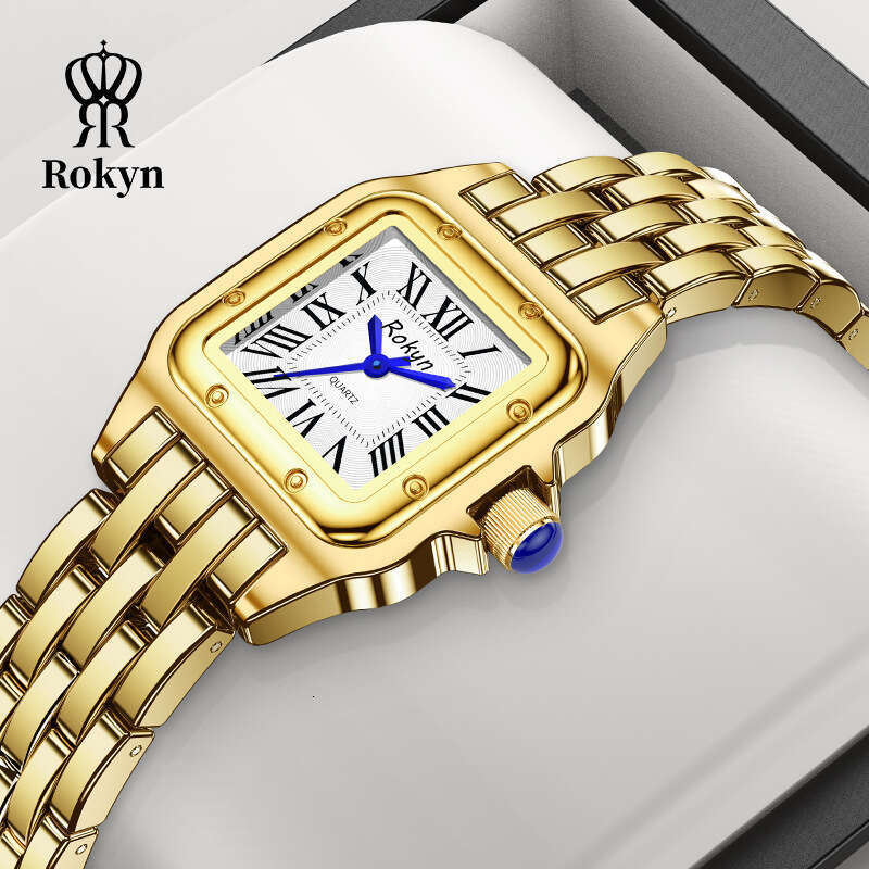 Light Luxury Square Women's Watch Fashionable and Elegant Waterproof Quartz Wristwatch