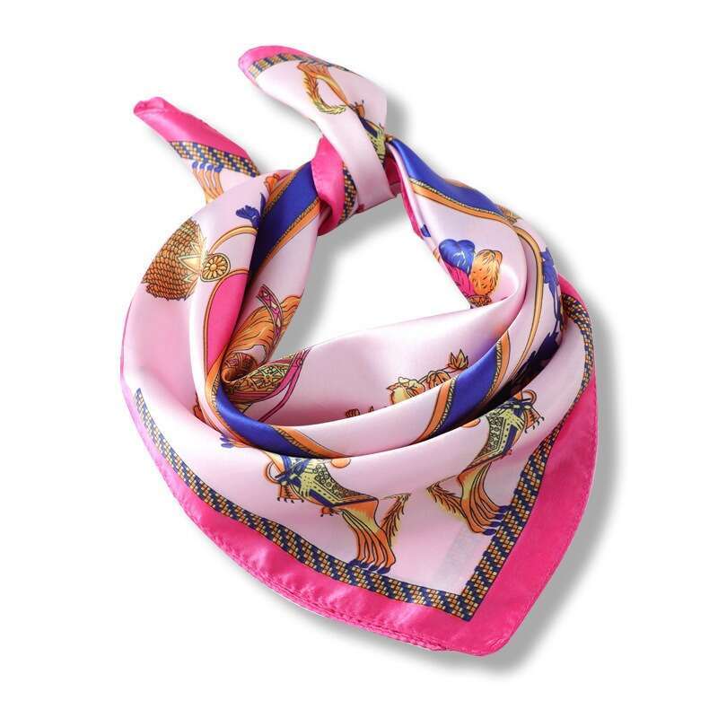 Women's Running Horse or Satin Imitation Scarf Luxury Small Square Neck Protection Choker, Elegant Smooth Texture for Dressage, Weddings, Parties