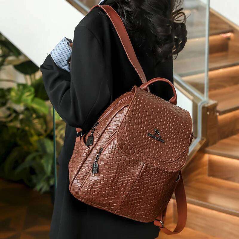 Vintage Leather Backpack Purse Women 2024 High Quality Female Design Bagpack Rucksack Large Bookbag for Girl Sac a Dos