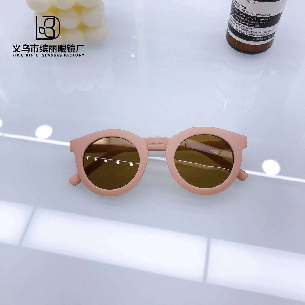 2025 New Sun Shading Oval Frame Children's Fashion Street Photography Version Sunglasses For Boys And Girls H260130