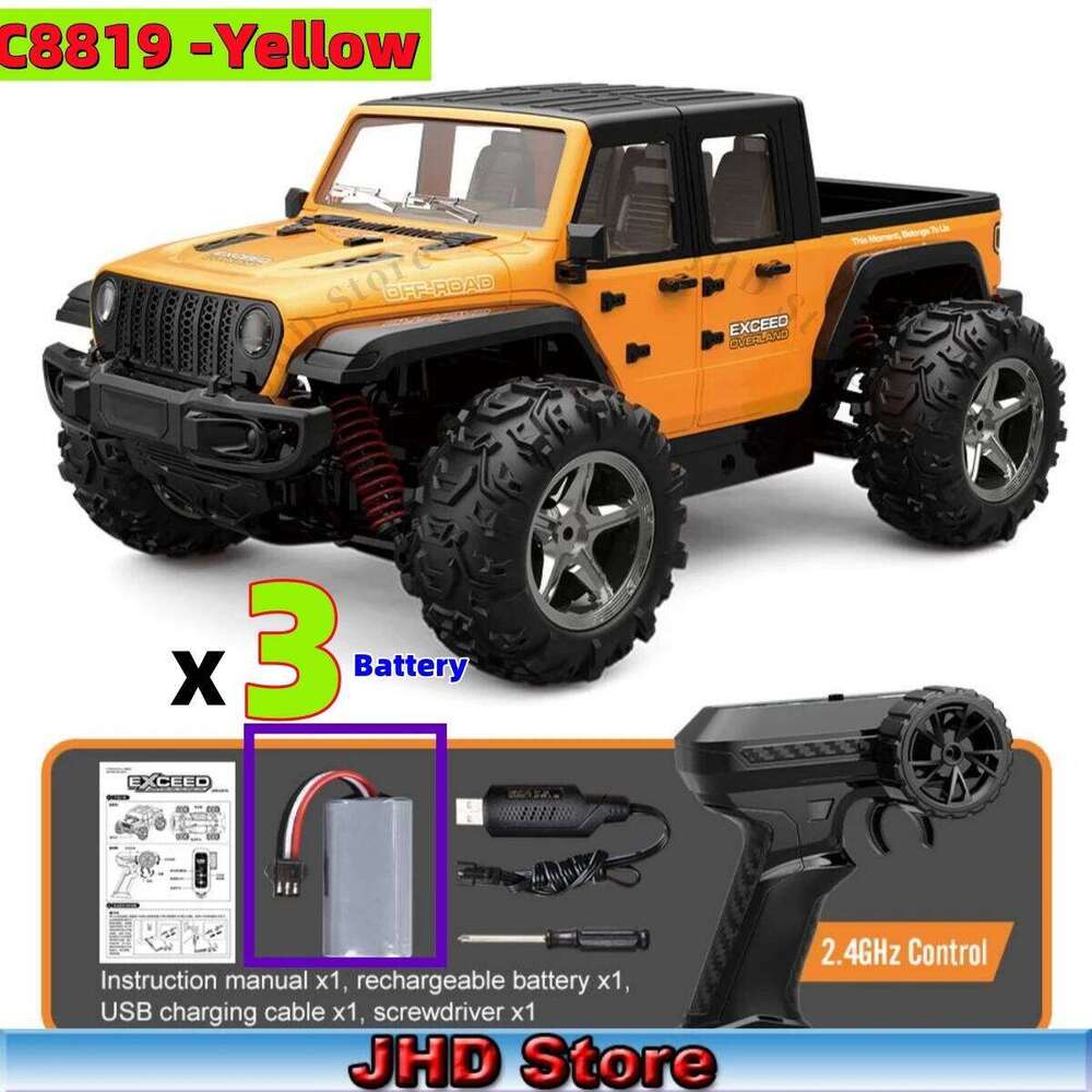 JHD For 2025 New JJRC C8819 1/20 Full Scale High Speed RC Racing 4WD Climbing Remote Control Toy Off Road Vehicle Y260131