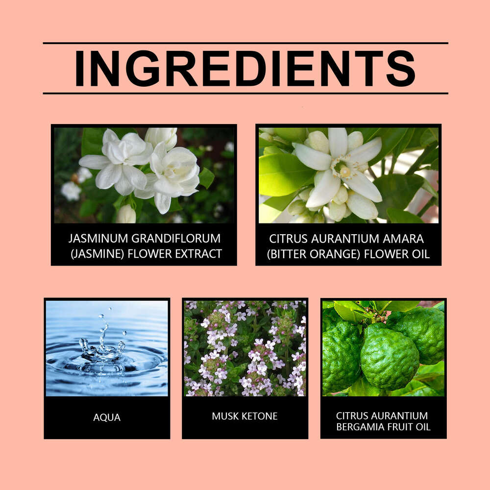 Roxelis Red Fresh Jasmine Scent Long-lasting Fragrance Gentle and Charming Perfume S260131