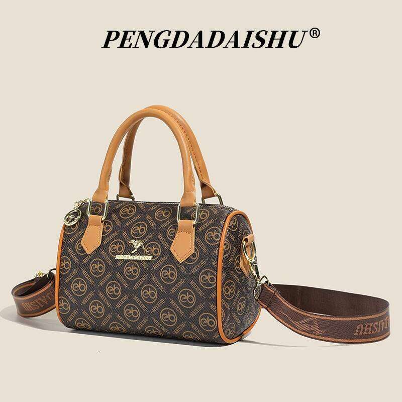 Pillow versatile handbag, aged-flower Boston bag, high-quality appearance, commuting single shoulder messenger bag