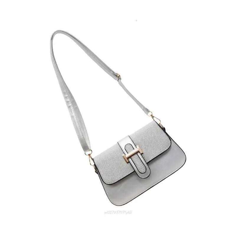 X5XA PU Leather Crossbody for Women Sequins Shoulder Fashion Small Square Trendy Dating Bag XJ260131