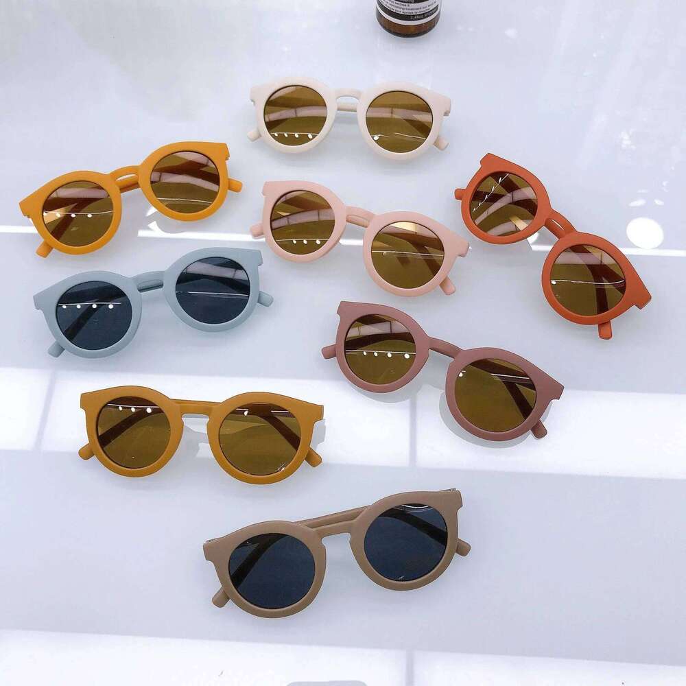 2025 New Sun Shading Oval Frame Children's Fashion Street Photography Version Sunglasses For Boys And Girls H260130
