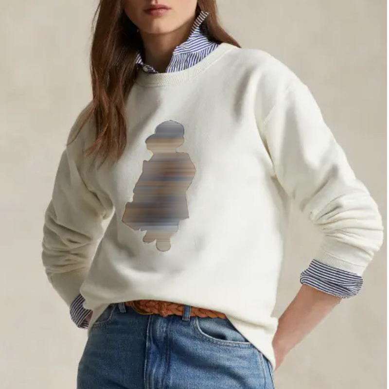 Ladies pure cotton long-sleeved sweatshirt simple and casual Women