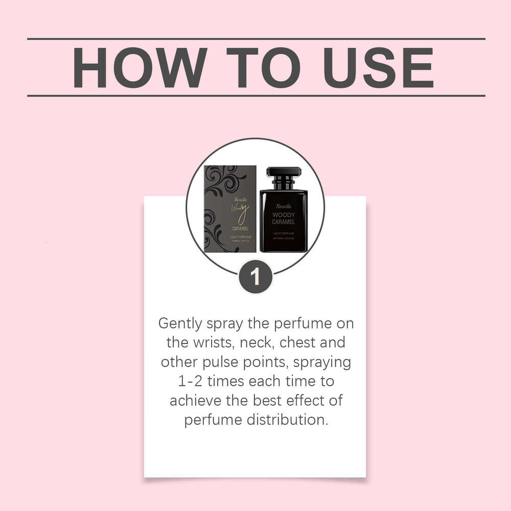 Roxelis Wooden Caramel Natural Fresh Scent Long-lasting Fragrance Portable for Dating Daily Atmosphere Perfume S260131