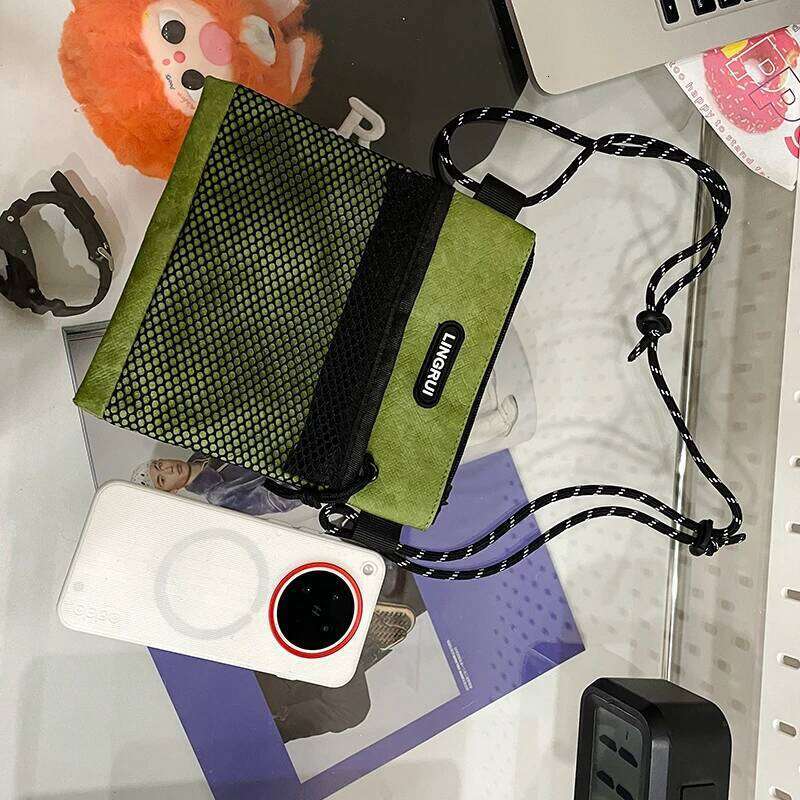 Trendy Male Small Wallet Cycling Backpack Japanese Style Crossbody Single Shoulder Bag Women's Fashion Student Phone Case