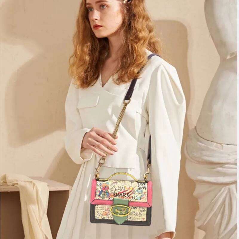 Women's handbag high-end designer single shoulder crossbody 2024 new light luxury contrasting color bag