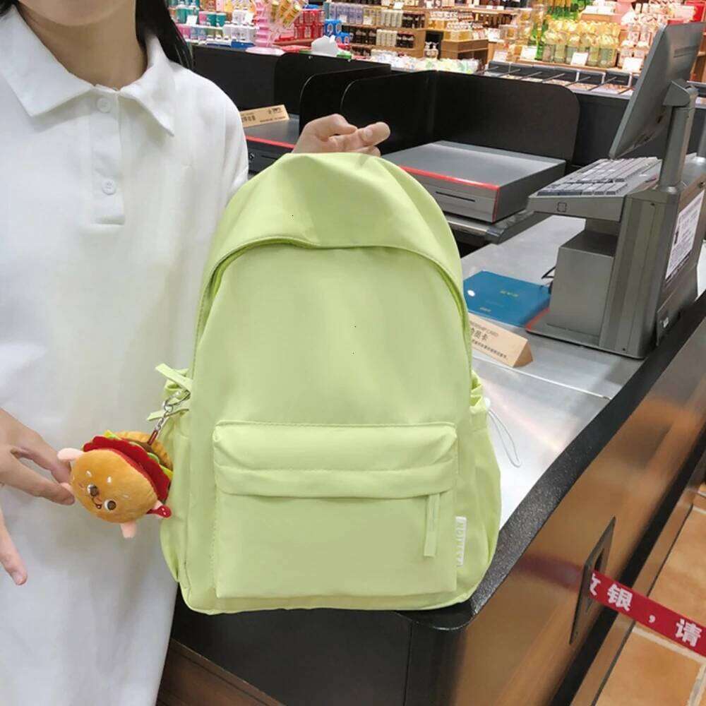 Fashion Schoolbag for Teenage Waterproof Nylon Girls Bagpack Cute Women Laptop Backpack Travel Bag Black Pink Bookbag Unisex