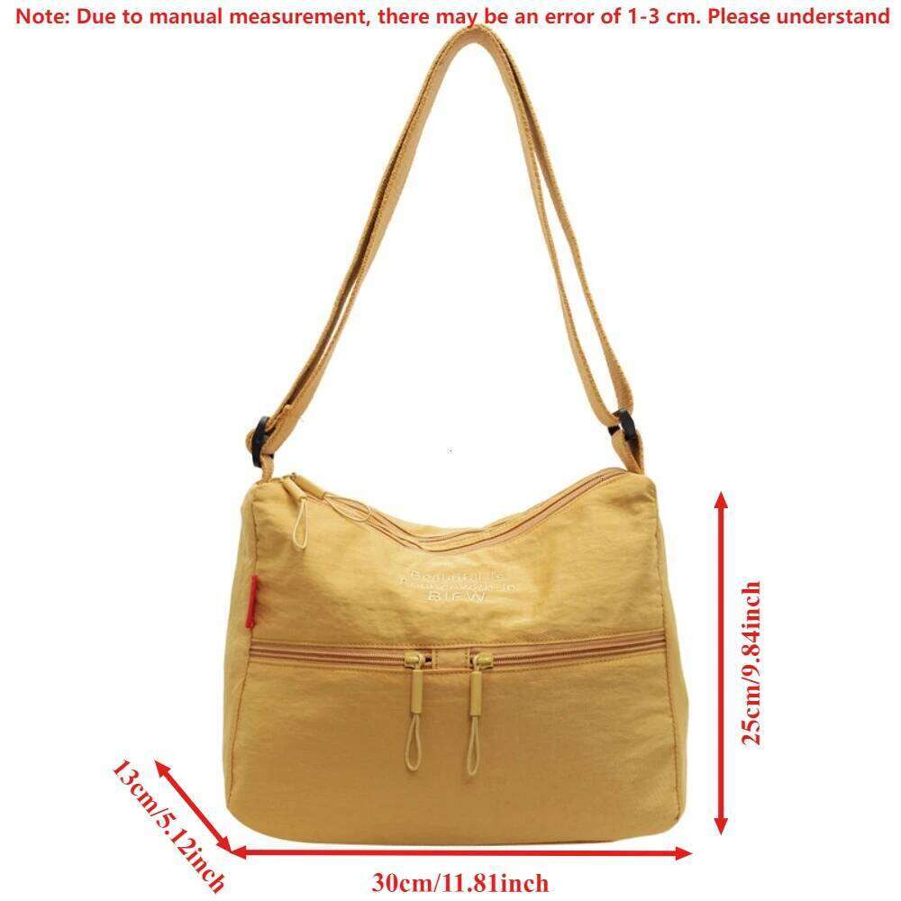 Japanese Xiaoqing New Lightweight Commuter Women's Crossbody Large Capacity Nylon Cloth Adjustable Strap Shoulder Bag 2025