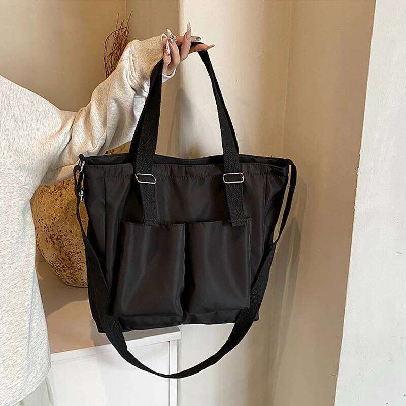 Women's Bag Shopper Simple Fashion Zipper Handbags Nylon Waterproof Solid Color Crossbody Large Capacity Tote Shoulder Bags XJ260130