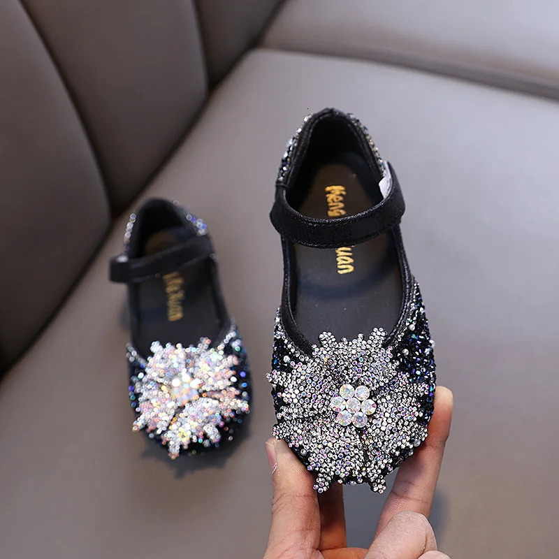 Spring Autumn Kids Fashion Leather Shoes Girls Causal Performance Shoes Shallow Princess Ballet Childrens Flat Shoes 260124