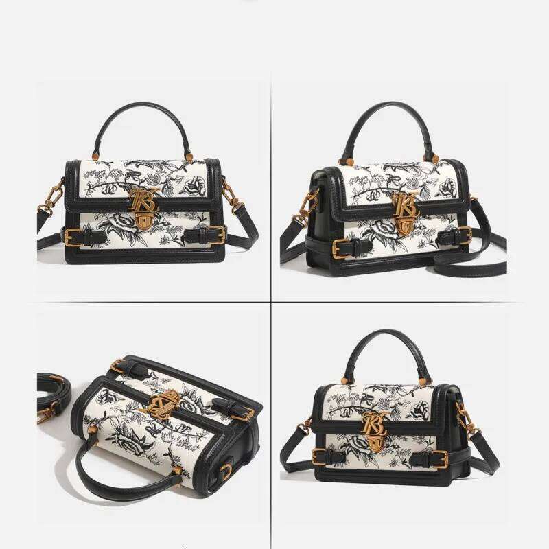 Women's handbag 2025 fashionable autumn and winter new item niche design high-end texture heavy embroidery shoulder crossbody ba