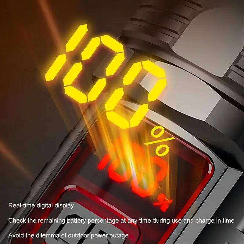 300000 LM High Power Led Flashlight Digital Display Portable USB Rechargeable Lantern Outdoor Tactical Torch Camping Work Lights H260131