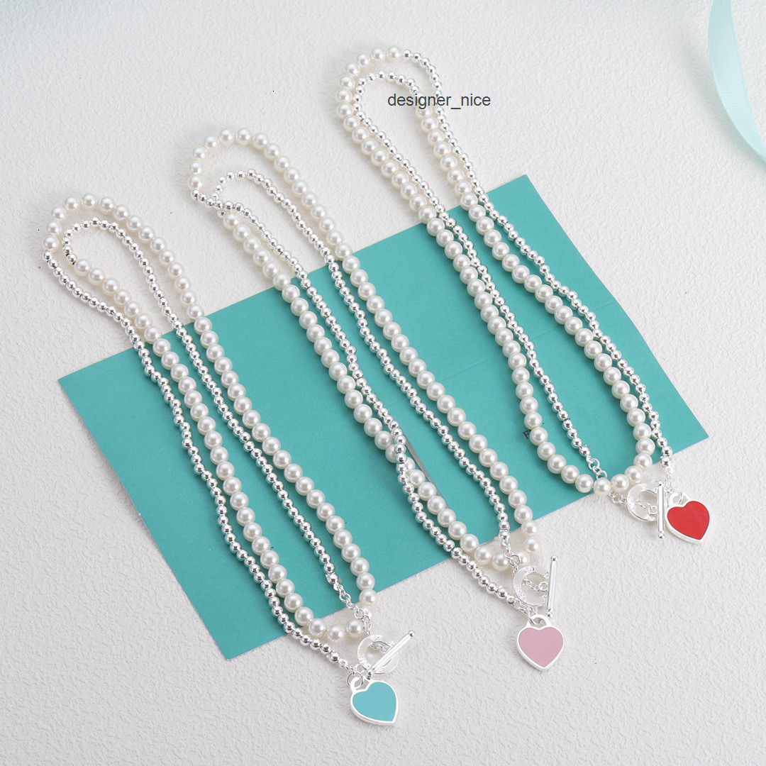 designer pendant necklaces luxury jewelry for men women gold silver woman necklace new heart pearl double layer exquisite hig tiffamy tiffanies and tiffanyx co 06O7