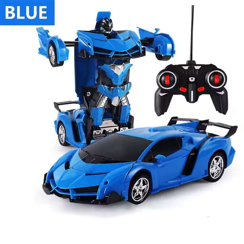 Electric Car 2 In 1 Transformation Sports Vehicle Model Robots Boys Toys Remote Cool RC Deformation Cars Kid Toy Gifts Y260131
