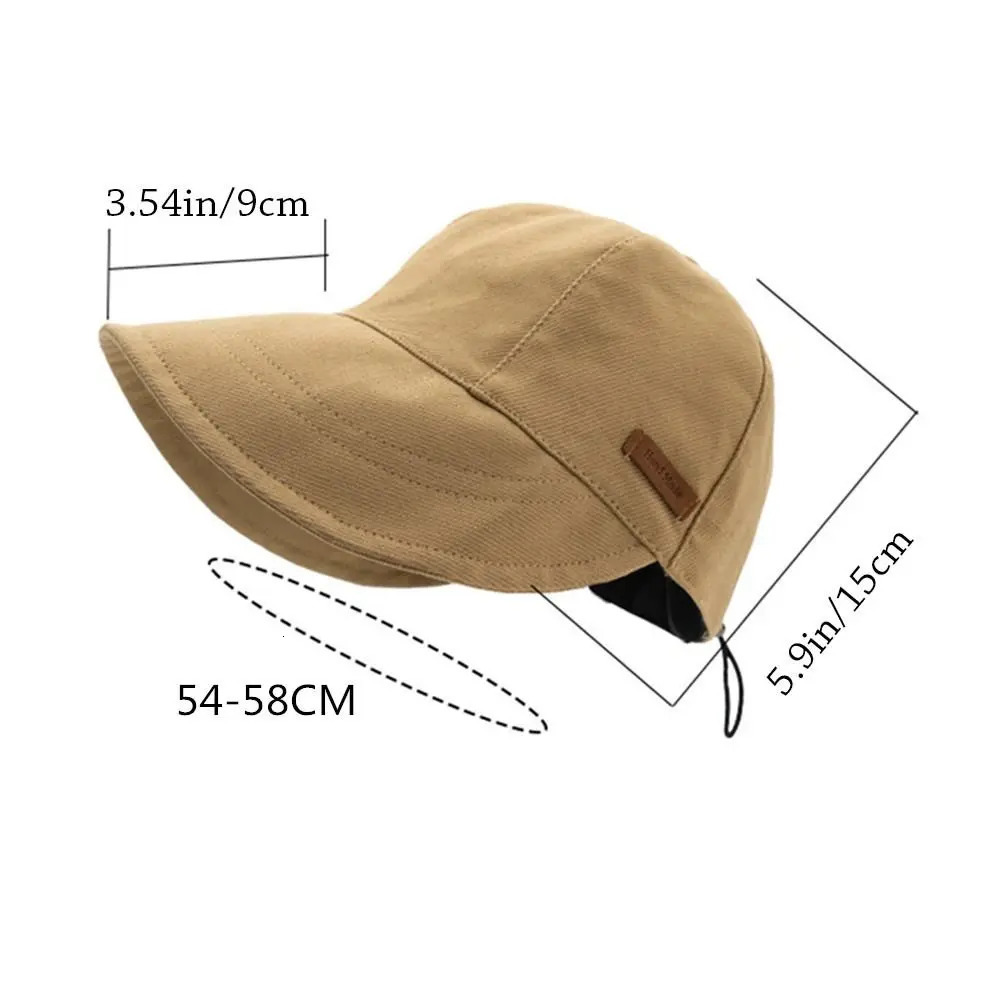 Foldable Wide Brim Sun Hat Drawstring Adjustable Caps for Men Women Beach Hats Summer Quickdrying Visors Fisherman Cap 260120