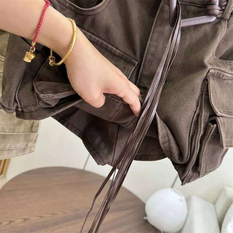 2025 Autumn New Spice Girl Street Retro Cargo Shorts Skirt Women XJ260131