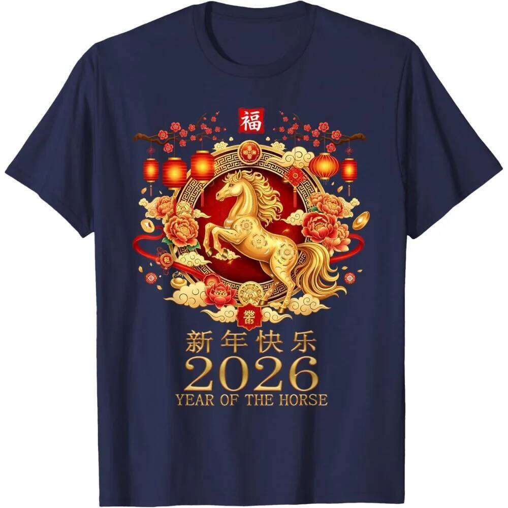 of The 2026 Lunar Chinese New Year Men Women Unisex T-Shirt Fashion Tees Horse Enthusiast O-neck Clothes C260131