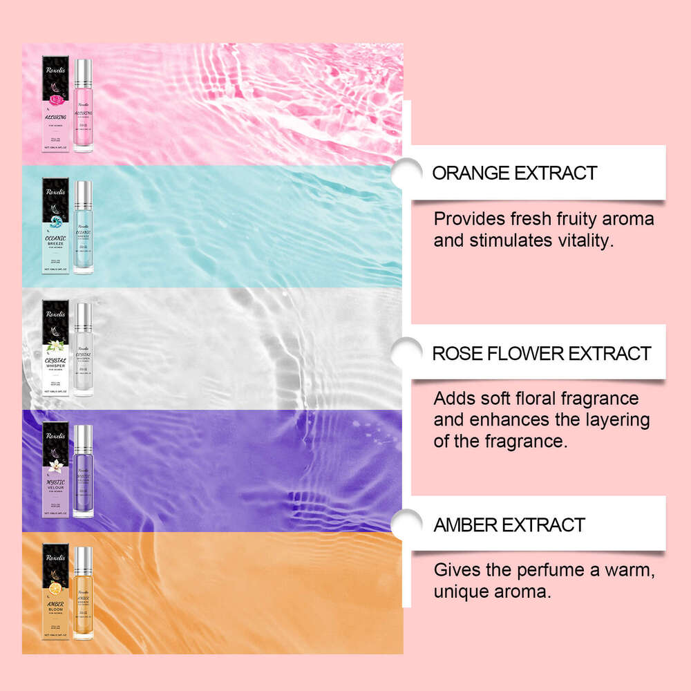 Roxelis Rose Roll-On Natural Long-Lasting Fragrance Refreshing Gentle Daily Couple Dating Portable Perfume S260131