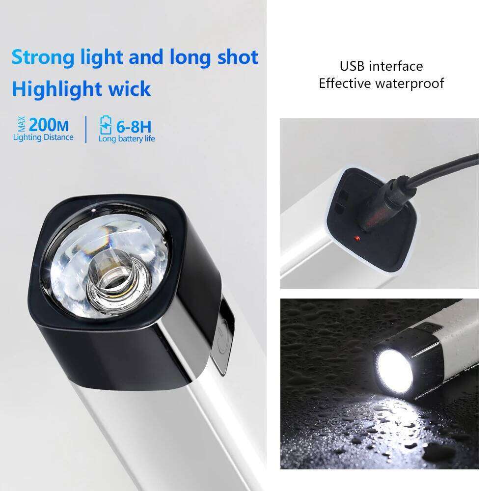 Mini USB Rechargeable LED Flashlight Super Bright Outdoor Waterproof Lighting Small White Flash Light Riding Camping Hunting H260131