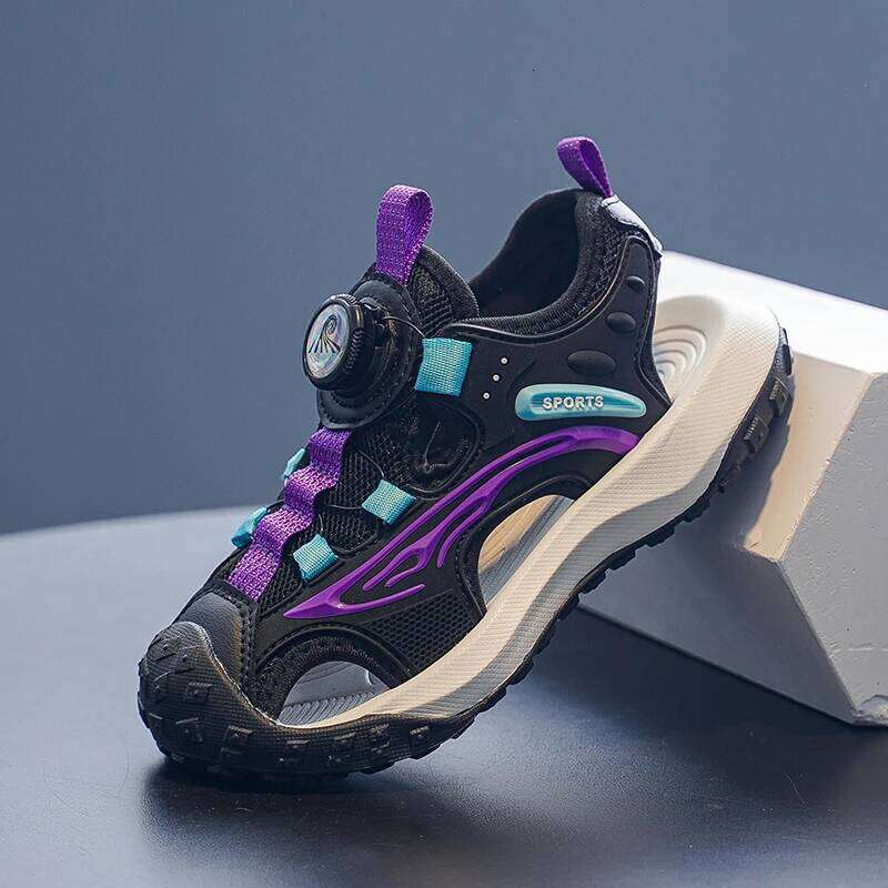 Kids Sandals Boy Summer New Flat Wear-resistant Shock-absorbing Sneakers Soft Non-slip Beach Shoes for Children Y260128