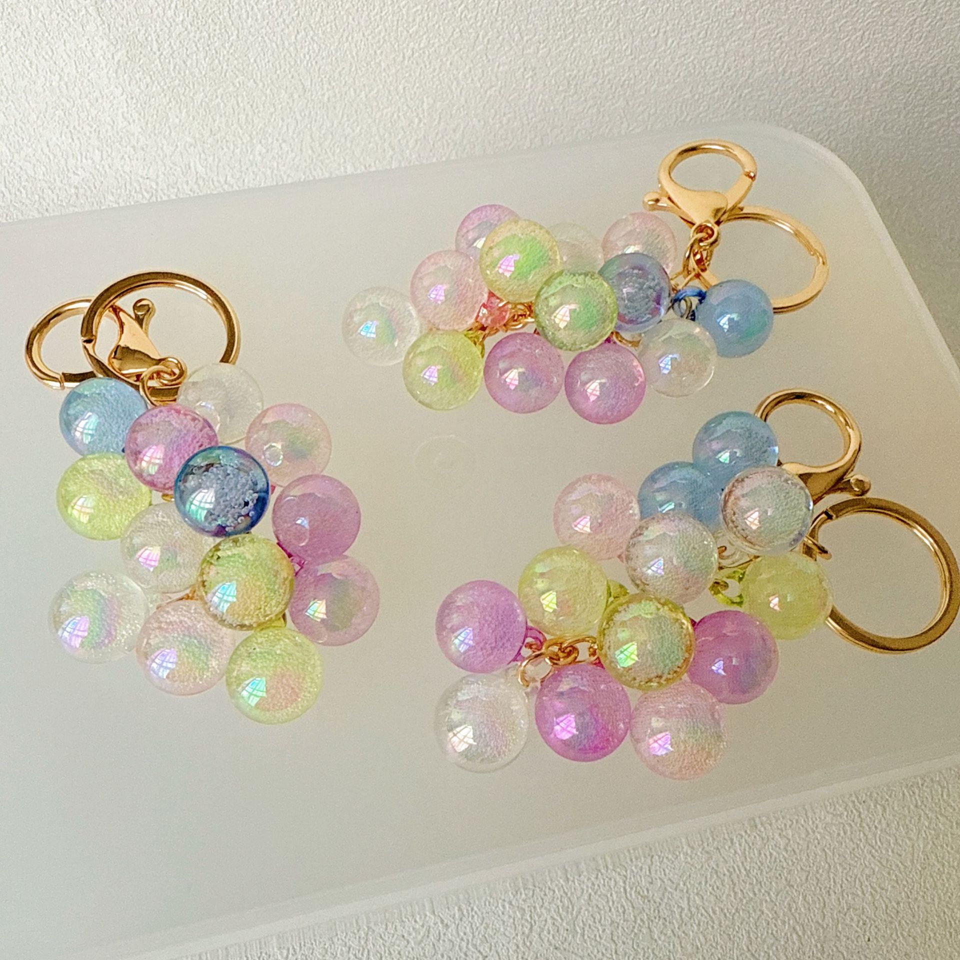 2026 new cute bubble jelly grape chain keychain bag parts accessories fruit fashion bag pendant smallgiftideas