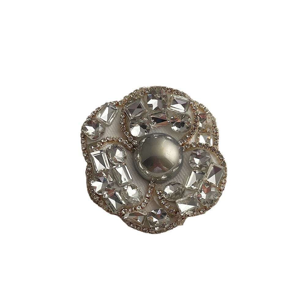 Korean Dongdaemun Same Style Fabric Camellia Flower High-end Pearl Pin Brooch Anti-exposure Accessory